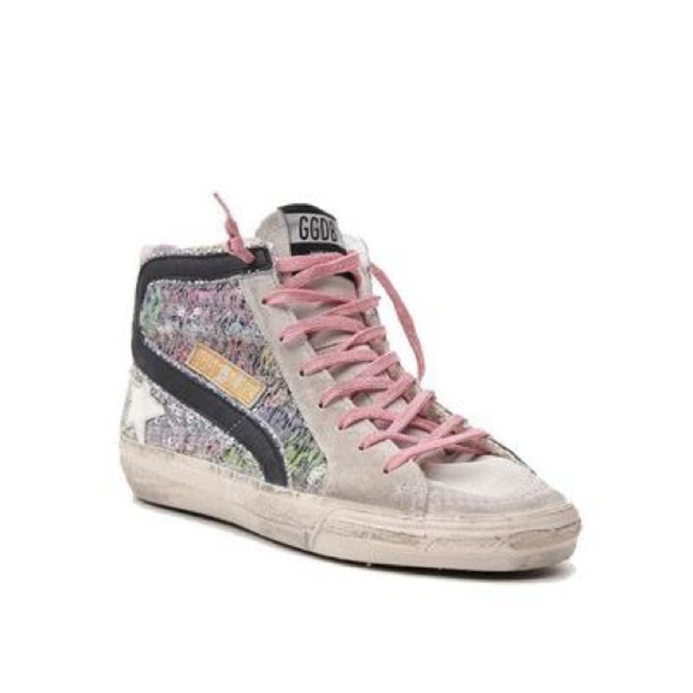 Golden Goose Slide Multicolor High-Top Sneakers